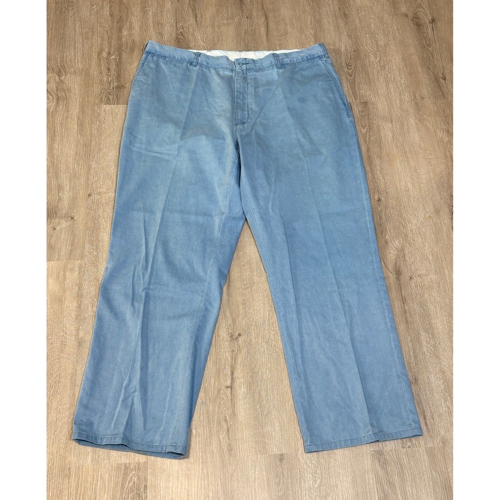 The Admiral's Buttons Camden Maine Mens Light Blue Cotton Chino Pants Size 42